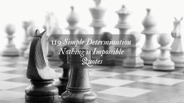 119 Determination Nothing is Impossible Quotes